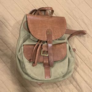 Leather/canvas Madewell backpack